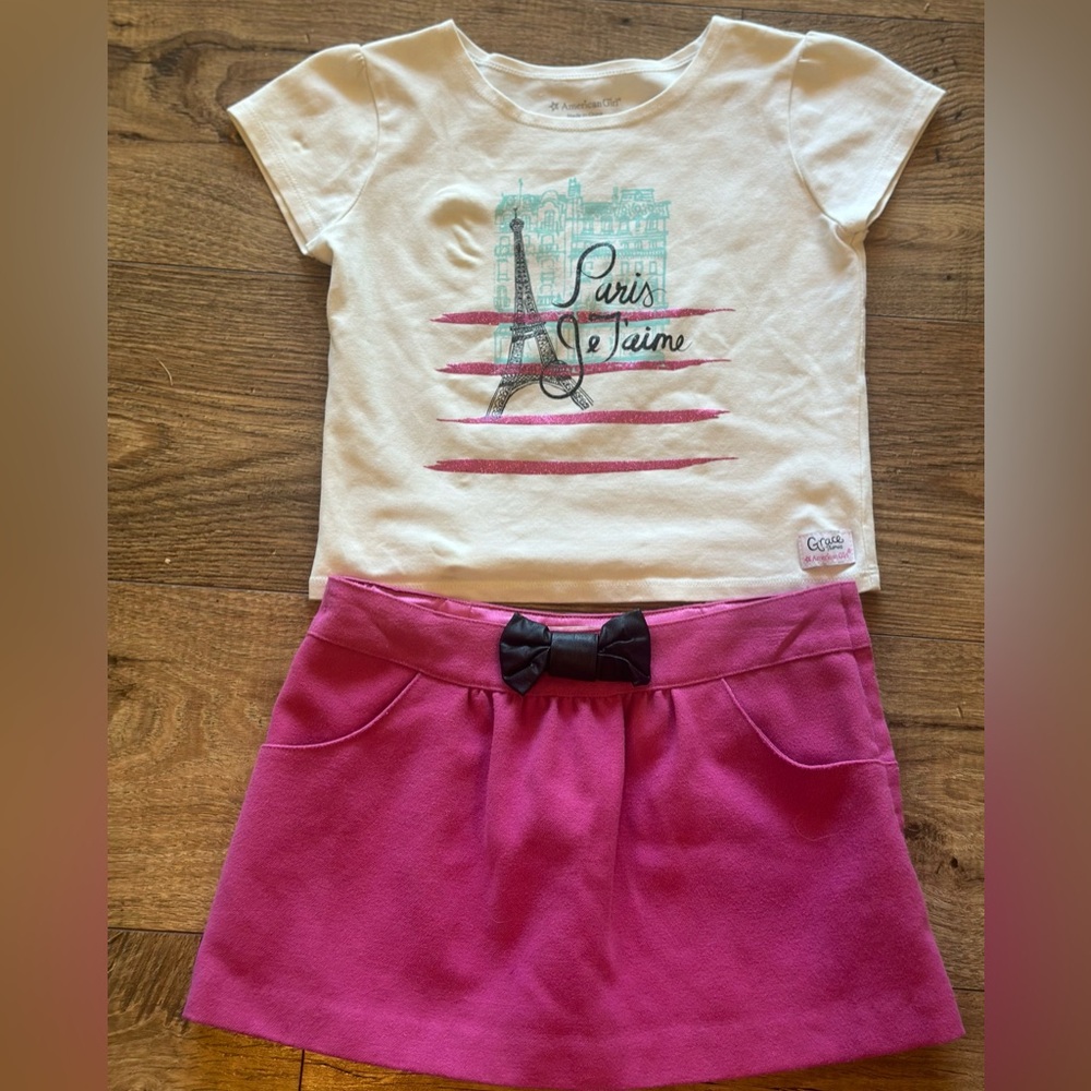 American Girl Grace Thomas mini skirt size 6 + matching shirt | Matching Set